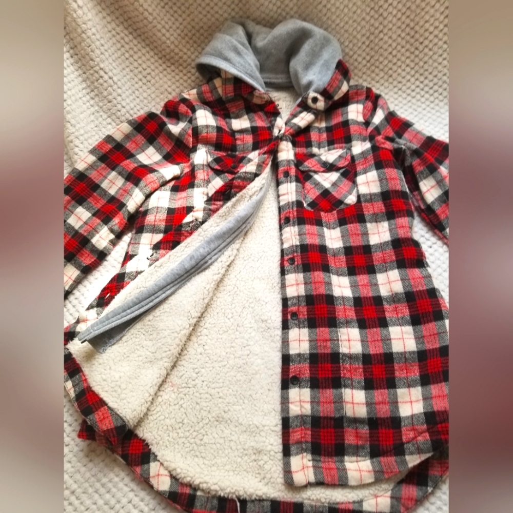 Red Flannel Hooded Jacket